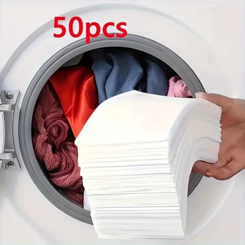 50Color Dye-Resistant Cloth for Laundry，No Chemical Composition，Mixed Laundry Anti-Penetration and Fade Protection，Universal Was