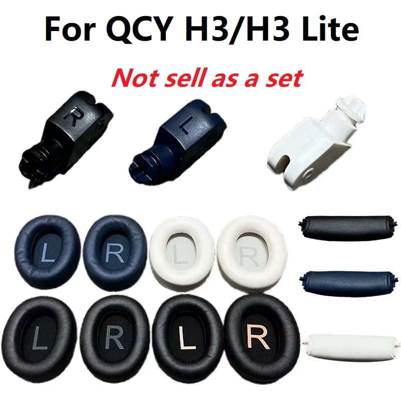 Original spare parts For QCY H3/H3 Lite headphones replacement repair parts hinge swivel ear pads earmuff headband cushion