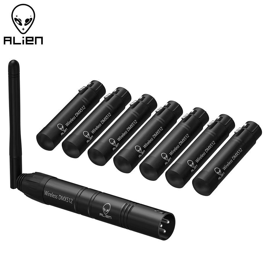 Alien-Bezprzewodowy kontroler DMX 512 DFI Odbiornik XLR, transmitter, disco, dj, party, scena barowa, laser PAR, ruchoma głowica - AliExpress 39