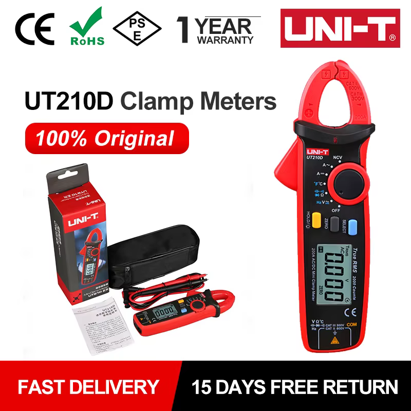 Mini multimetr cęgowy UNI-T UT210E 20A, 100A, True RMS