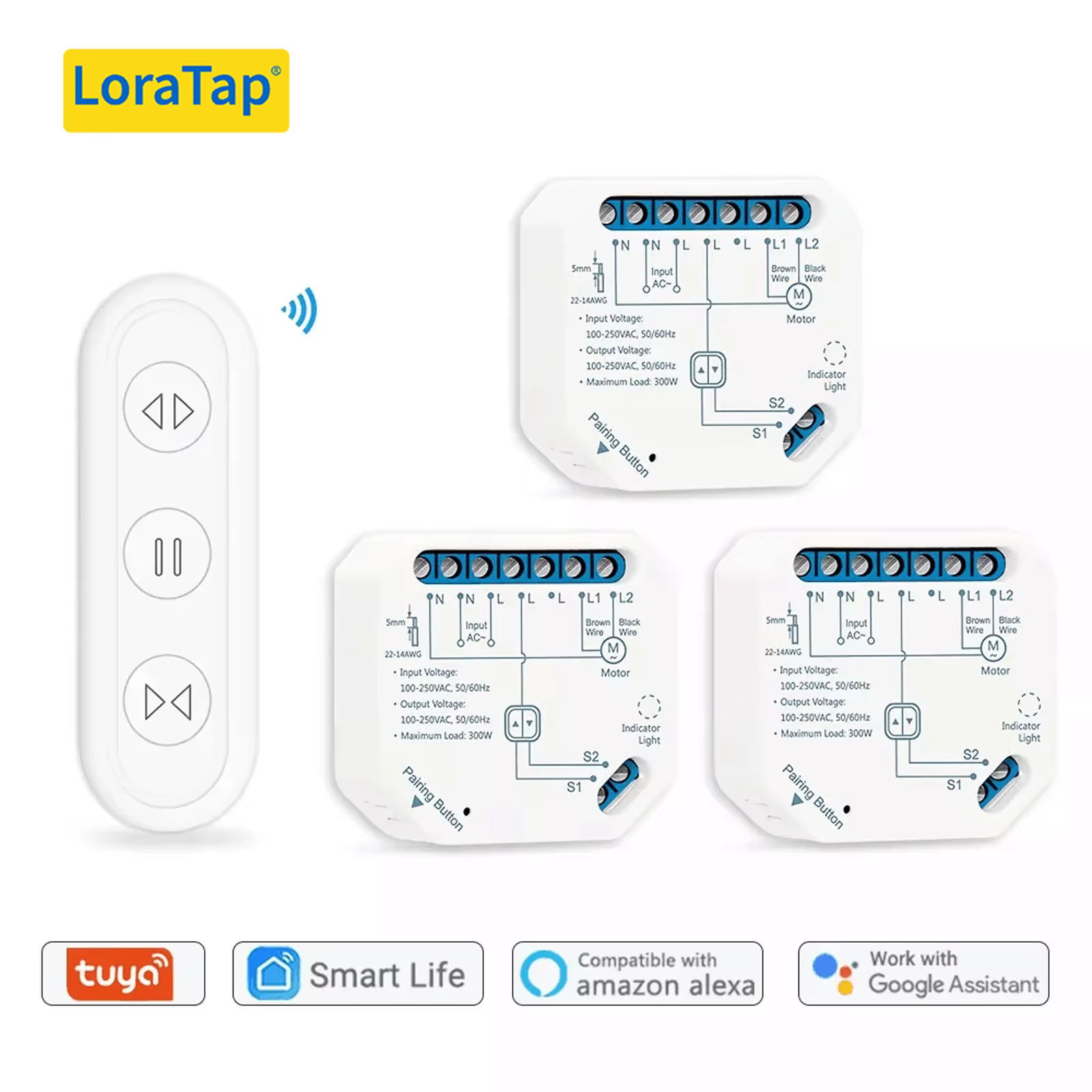 Moduł sterowania roletą Tuya Smart Life, RF + Wi-Fi