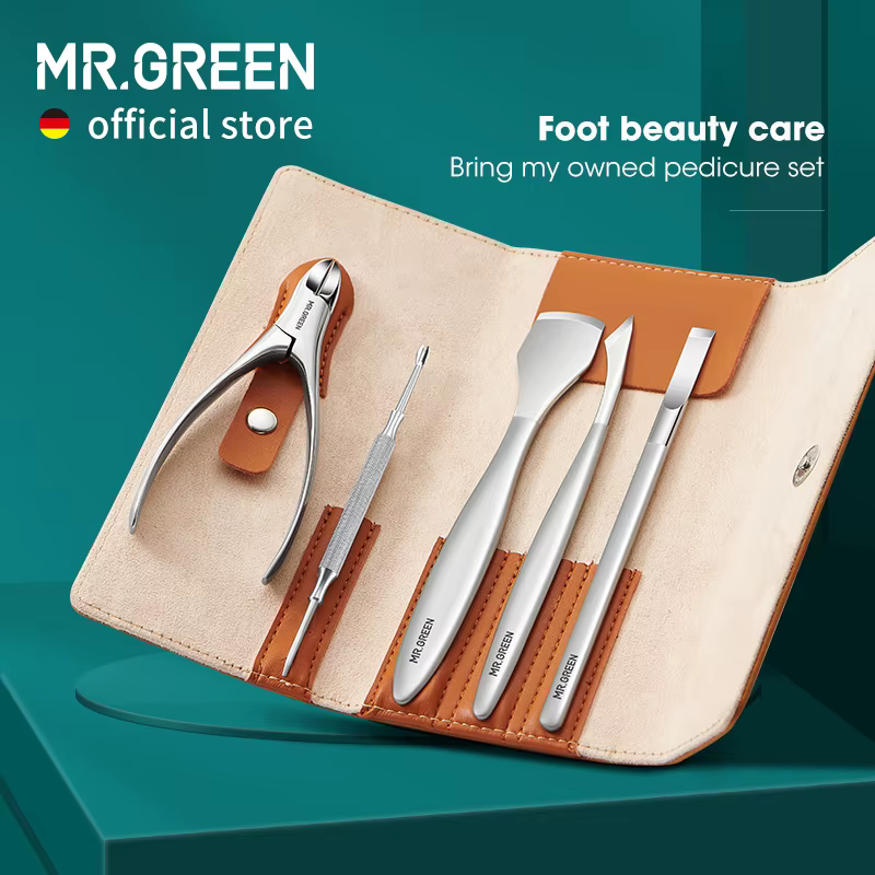 MR.GREEN Pedicure zestaw noży profesjonalny wrastający paznokieć narzędzia do pielęgnacji stóp ze stali nierdzewnej ze stalowymi ćwiekami szczypce Clipper Remover Kit - AliExpress 66