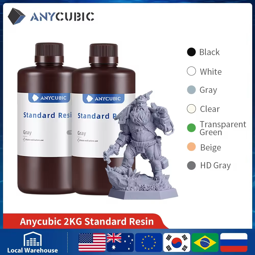 ANYCUBIC Żywica UV 405nm, 1kg, czarna, do drukarki 3D Photon Mono